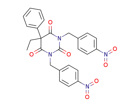 Molecular Structure of 19602-50-7 (5-ethyl-1,3-bis-(4-nitro-benzyl)-5-phenyl-pyrimidine-2,4,6-trione)