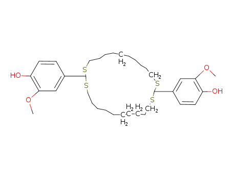 2,15-bis-(4-hydroxy-3-methoxy-phenyl)-1,3,14,16-tetrathia-cyclohexacosane