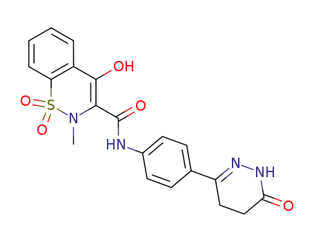 2H-1,2-Benzothiazine-3-carboxamide,
4-hydroxy-2-methyl-N-[4-(1,4,5,6-tetrahydro-6-oxo-3-pyridazinyl)phenyl]-
, 1,1-dioxide