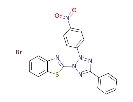 Molecular Structure of 111561-86-5 (2H-Tetrazolium, 2-(2-benzothiazolyl)-3-(4-nitrophenyl)-5-phenyl-,
bromide)