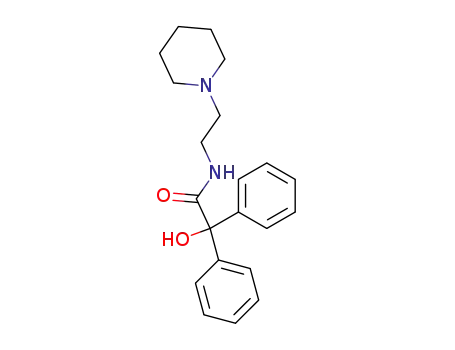 Molecular Structure of 4746-88-7 (2-hydroxy-2,2-diphenyl-<i>N</i>-(2-piperidin-1-yl-ethyl)-acetamide)