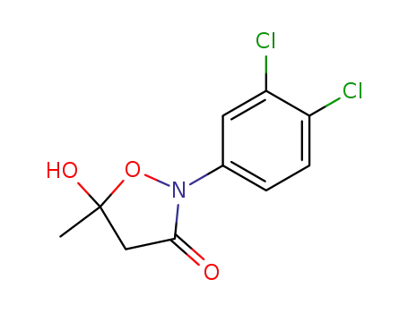 Molecular Structure of 75841-00-8 (3-Isoxazolidinone, 2-(3,4-dichlorophenyl)-5-hydroxy-5-methyl-)