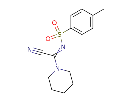 Benzenesulfonamide, N-(cyano-1-piperidinylmethylene)-4-methyl-