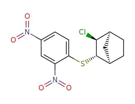 Molecular Structure of 54619-08-8 (Bicyclo[2.2.1]heptane, 2-chloro-3-[(2,4-dinitrophenyl)thio]-,
(2-endo,3-exo)-)
