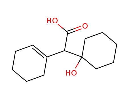 Molecular Structure of 7465-39-6 (cyclohex-1-en-1-yl(1-hydroxycyclohexyl)acetic acid)