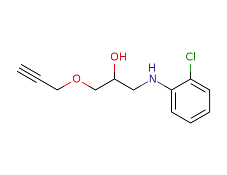 Molecular Structure of 23452-70-2 (1-(2-chloro-anilino)-3-prop-2-ynyloxy-propan-2-ol)