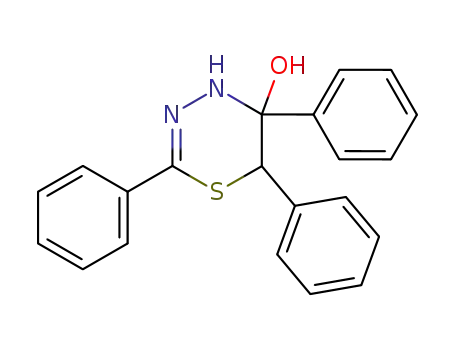 Molecular Structure of 62625-48-3 (4H-1,3,4-Thiadiazin-5-ol, 5,6-dihydro-2,5,6-triphenyl-)
