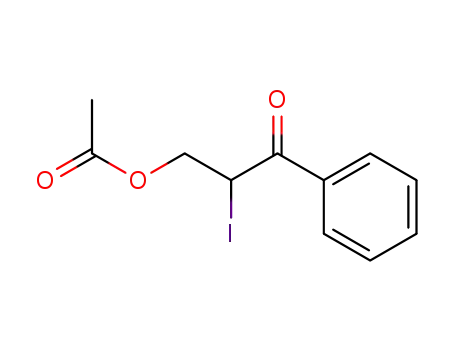 Molecular Structure of 63641-52-1 (1-Propanone, 3-(acetyloxy)-2-iodo-1-phenyl-)