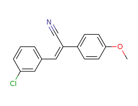 Molecular Structure of 7146-74-9 (3-(3-chlorophenyl)-2-(4-methoxyphenyl)prop-2-enenitrile)