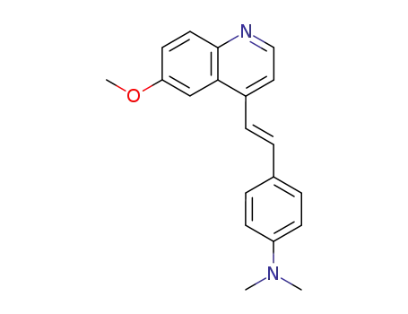 Molecular Structure of 304-16-5 (4-[2-(6-methoxyquinolin-4-yl)ethenyl]-N,N-dimethylaniline)