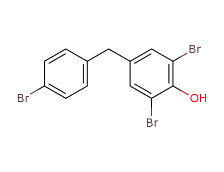 Molecular Structure of 856181-41-4 (2,6-dibromo-4-(4-bromo-benzyl)-phenol)
