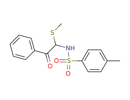 Molecular Structure of 52109-50-9 (2-(Methylthio)-2-(p-toluolsulfonamido)acetophenon)