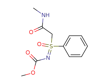 Molecular Structure of 61177-75-1 (Acetamide, 2-[N-(methoxycarbonyl)-S-phenylsulfonimidoyl]-N-methyl-)