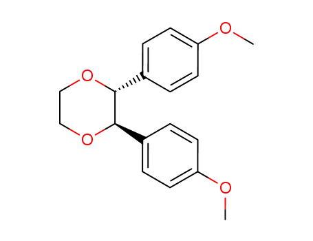 Molecular Structure of 35030-10-5 ((+/-)-2<i>r</i>,3<i>t</i>-bis-(4-methoxy-phenyl)-[1,4]dioxane)