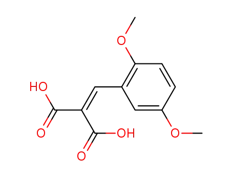Molecular Structure of 682805-45-4 ((2,5-dimethoxy-benzylidene)-malonic acid)
