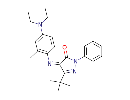 5-<i>tert</i>-butyl-4-(4-diethylamino-2-methyl-phenylimino)-2-phenyl-2,4-dihydro-pyrazol-3-one