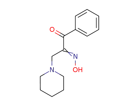 Molecular Structure of 108488-77-3 (1-phenyl-3-piperidino-propane-1,2-dione-2-oxime)