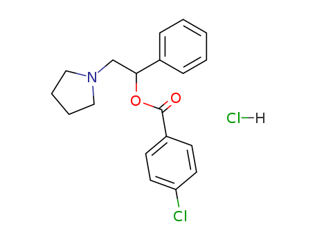 (1-PHENYL-2-PYRROLIDIN-1-YL-ETHYL) 4-CHLOROBENZOATE HCL