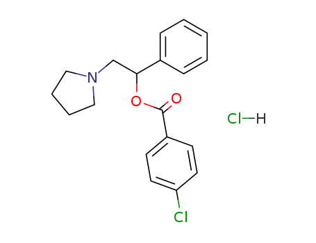 Benzoic acid, p-chloro-, alpha-(1-pyrrolidinylmethyl)benzyl ester hydrochloride
