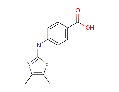 Molecular Structure of 100142-85-6 (4-(4,5-DIMETHYLTHIAZOL-2-YLAMINO)BENZOIC ACID)