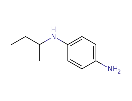 Molecular Structure of 10029-30-8 (1,4-Benzenediamine, N-(1-methylpropyl)-)