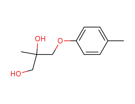 Molecular Structure of 63991-98-0 (2-Methyl-3-(p-tolyloxy)-1,2-propanediol)