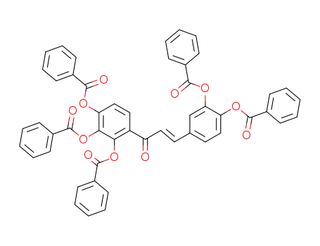 Molecular Structure of 56147-46-7 (3.4.2'.3'.4'-pentabenzoyloxy-<i>trans</i>-chalcone)