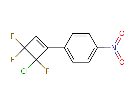 Molecular Structure of 33703-59-2 (1-(4-Chloro-3,3,4-trifluoro-cyclobut-1-enyl)-4-nitro-benzene)