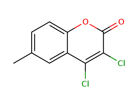 Molecular Structure of 15736-24-0 (3,4-dichloro-6-methyl-2H-chromen-2-one)
