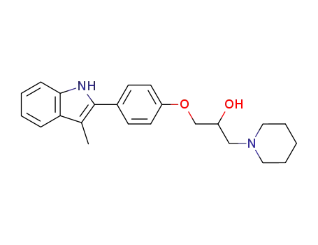 alpha-((4-(3-Methyl-1H-indol-2-yl)phenoxy)methyl)-1-piperidineethanol