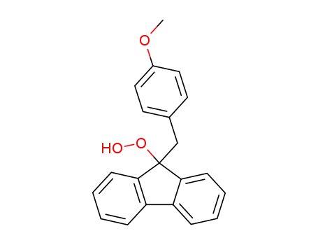 Molecular Structure of 102876-83-5 (9-(4-methoxy-benzyl)-fluoren-9-yl hydroperoxide)