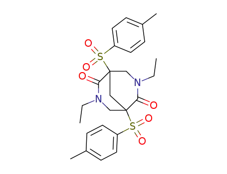 Molecular Structure of 107398-62-9 (3,7-diethyl-1,5-di-(methylphenylsulphonyl)-3,7-diazabicyclo<3,3,1>nona-2,6-dione)
