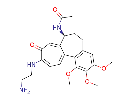 Molecular Structure of 67620-27-3 ((S)-N-(10-((2-aminoethyl)amino)-1,2,3-trimethoxy-9-oxo-5,6,7,9-tetrahydrobenzo [a]heptalen-7-yl acetamide))