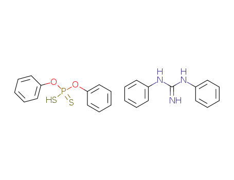 Molecular Structure of 135672-83-2 (Dithiophosphoric acid O,O'-diphenyl ester; compound with N,N'-diphenyl-guanidine)