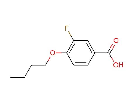 Molecular Structure of 326-76-1 (Benzoic acid, 4-butoxy-3-fluoro-)