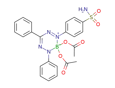 1,1-diacetoxy-(C<sub>6</sub>H<sub>5</sub>)2(C<sub>6</sub>H<sub>4</sub>SO<sub>2</sub>NH<sub>2</sub>)-1-bora-2,3,5,6-tetrazine