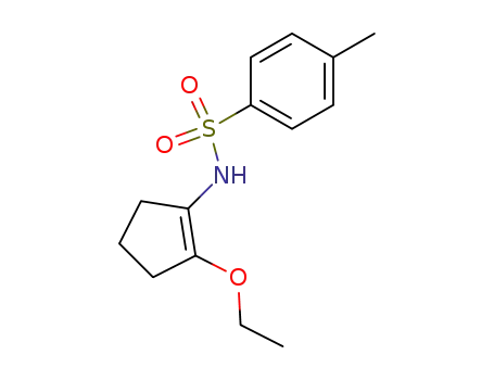 Molecular Structure of 112162-96-6 (Benzenesulfonamide, N-(2-ethoxy-1-cyclopenten-1-yl)-4-methyl-)