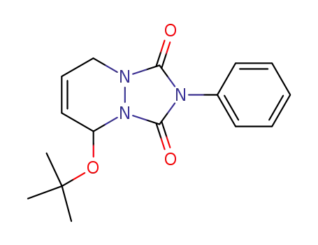 Molecular Structure of 110529-29-8 (1H-[1,2,4]Triazolo[1,2-a]pyridazine-1,3(2H)-dione,
5-(1,1-dimethylethoxy)-5,8-dihydro-2-phenyl-)