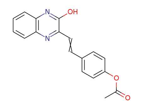 Molecular Structure of 113711-50-5 (2(1H)-Quinoxalinone, 3-[2-[4-(acetyloxy)phenyl]ethenyl]-)