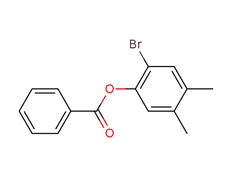 Molecular Structure of 143815-10-5 (Phenol, 2-bromo-4,5-dimethyl-, benzoate)