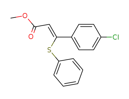 2-Propenoic acid, 3-(4-chlorophenyl)-3-(phenylthio)-, methyl ester, (Z)-
