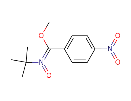 Molecular Structure of 118949-66-9 (Benzenecarboximidic acid, N-(1,1-dimethylethyl)-4-nitro-, methyl ester,
N-oxide)