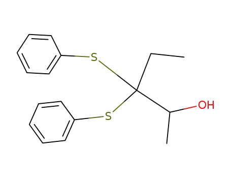 Molecular Structure of 61173-87-3 (2-Pentanol, 3,3-bis(phenylthio)-)