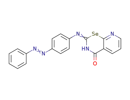 Molecular Structure of 89914-62-5 (4H-Pyrido[3,2-e]-1,3-selenazin-4-one, 2-[[4-(phenylazo)phenyl]amino]-)