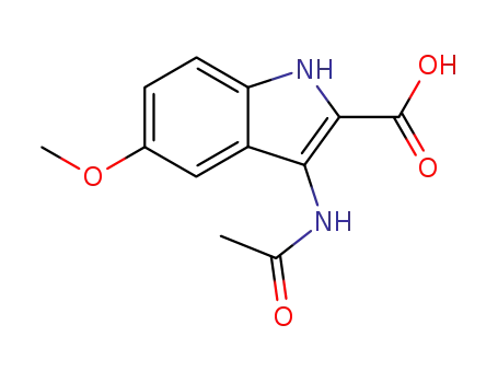 Molecular Structure of 97310-92-4 (3-ACETYLAMINO-5-METHOXY-1H-INDOLE-2-CARBOXYLIC ACID)