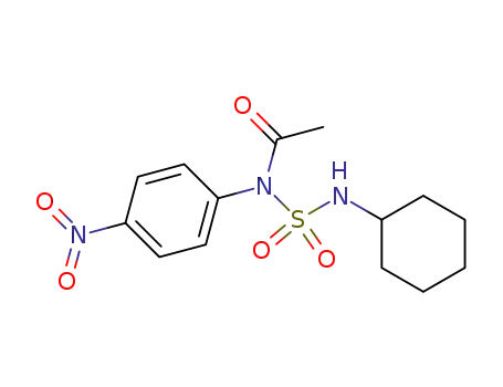Molecular Structure of 90470-99-8 (Acetamide, N-[(cyclohexylamino)sulfonyl]-N-(4-nitrophenyl)-)