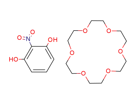Molecular Structure of 80027-31-2 (1,4,7,10,13,16-Hexaoxa-cyclooctadecane; compound with 2-nitro-benzene-1,3-diol)