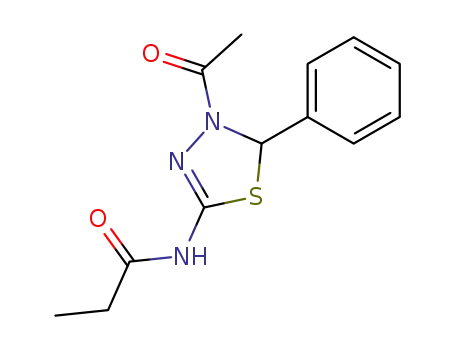4-Acetyl-5-phenyl-2-(propionamido)-Δ<sup>2</sup>-1,3,4-thiadiazoline