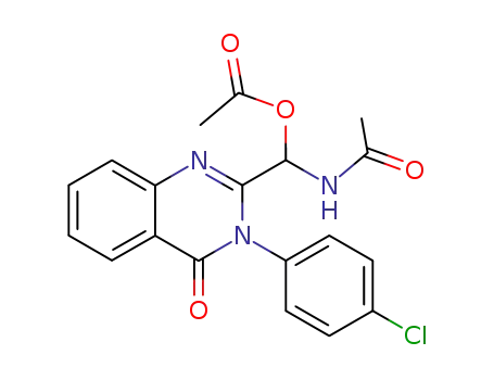 R,S-Essigsaeure(acetamido-<3-<4-chlorphenyl>-3,4-dihydro-4-oxo-2-chinazolinyl>-methyl)ester