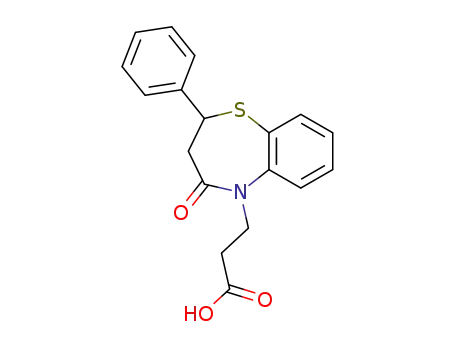 3-(4-oxo-2-phenyl-3,4-dihydro-2<i>H</i>-benzo[<i>b</i>][1,4]thiazepin-5-yl)-propionic acid